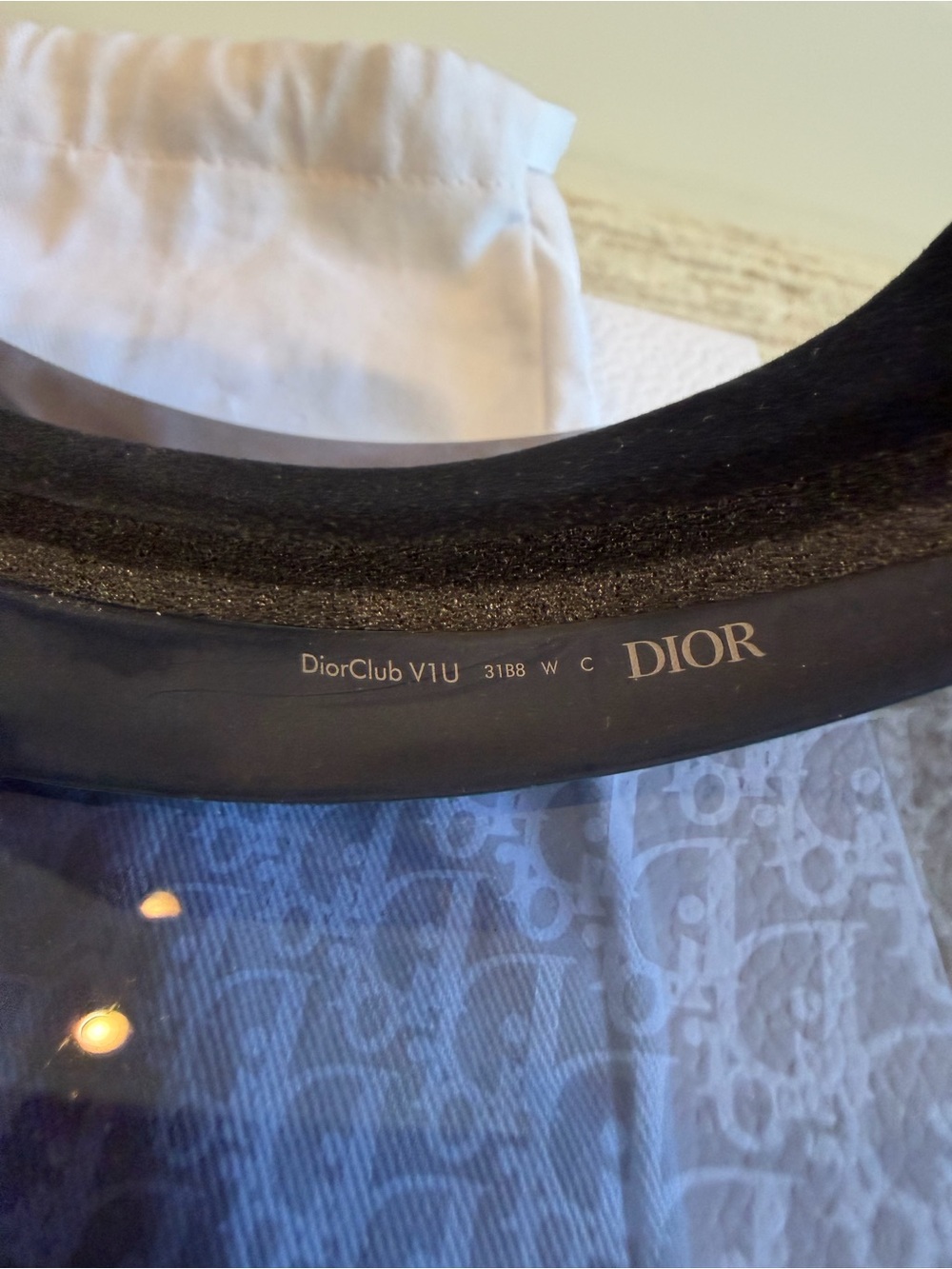 Dior Black Logo Visor with Christian Dior Band - Picture 5 of 6